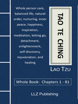 cover image of Tao Te Ching--Whole Book